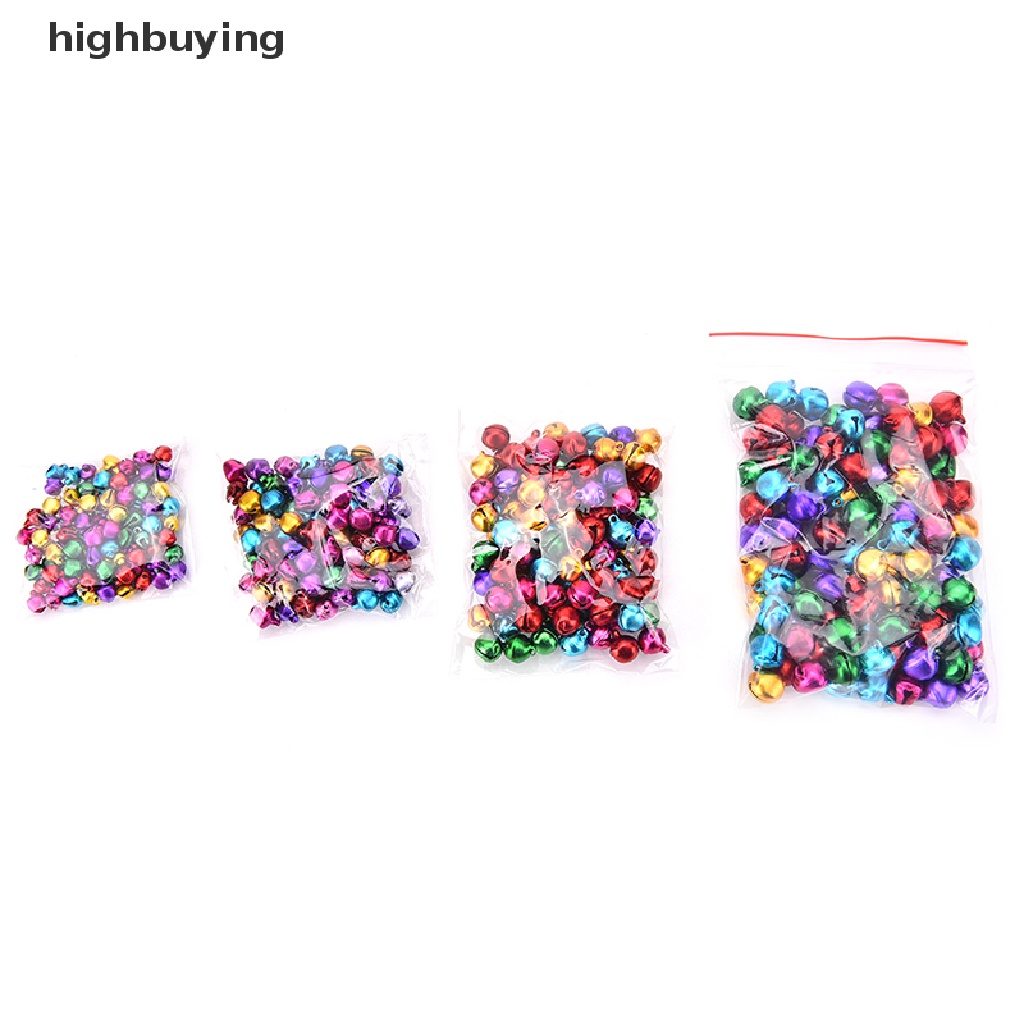 Hbid 100pcs / Set Lonceng Kecil Warna-Warni Untuk Dekorasi Liontin / Kerajinan Tangan Diy Glory