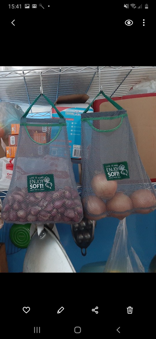 Sayuran Buah Bawang Gantung Dapur Kantong Tas Jala Tas Belanja