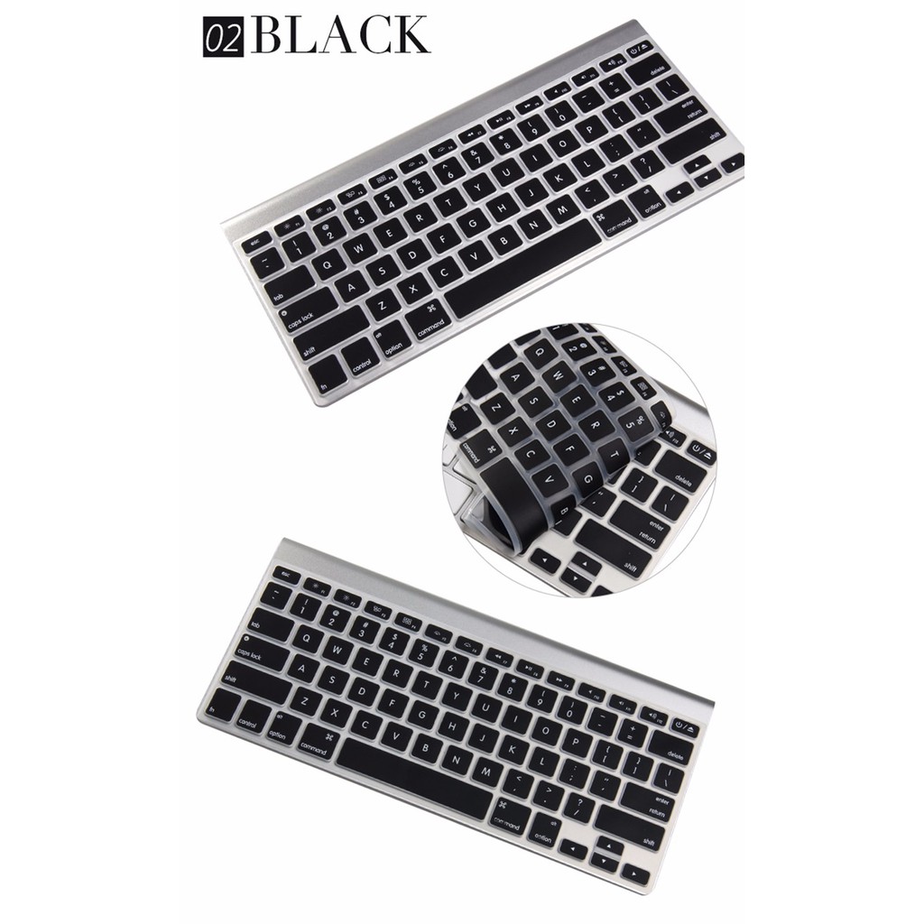 Silicone Keyboard Cover Protector Skin MacBook Air 13 inch A1466 A1369 2010-2017 &amp; Compatible with MacBook Pro 13/15 inch with/Without Retina Display, 2015 or Older Version