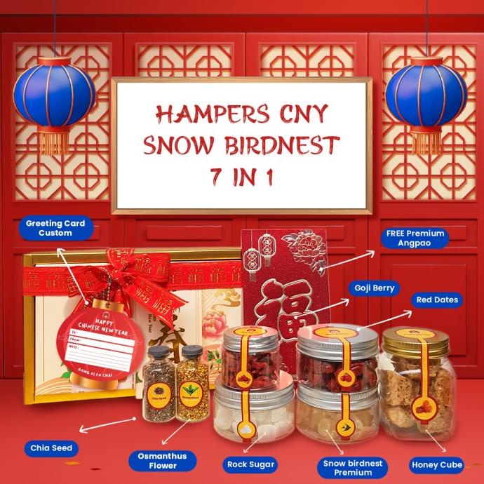 

Hampers Imlek Chinese New Year Paket Snow Birdnest Osmanthus Premium