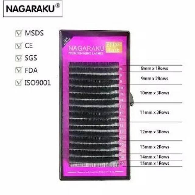 NAGARAKU PREMIUM ELLIPSE MURAH EYELASH MIX SUPER HALUS