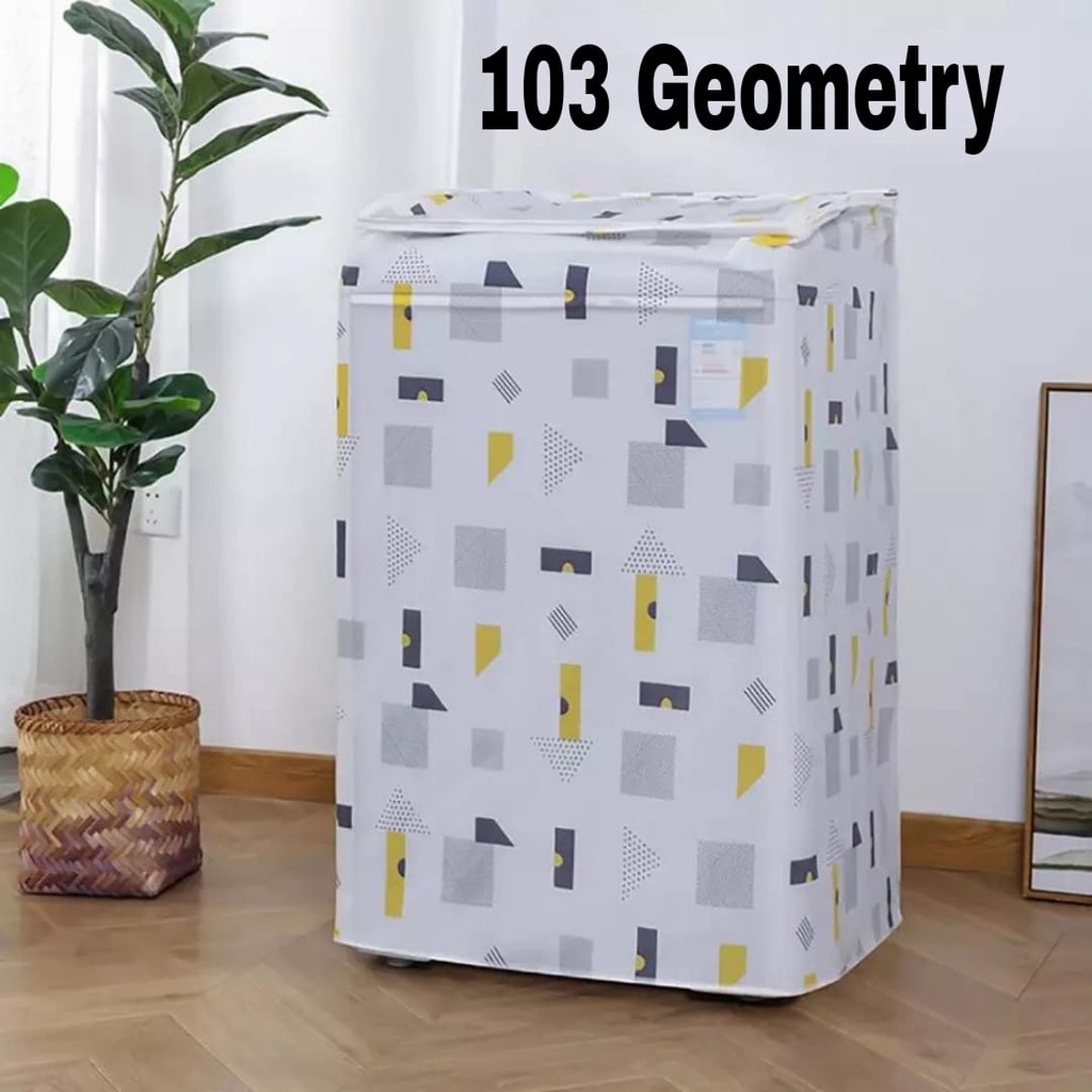 Cover Mesin Cuci New Motif 10Kg / Penutup Mesin Cuci 10Kg ( Tabung Buka Atas )