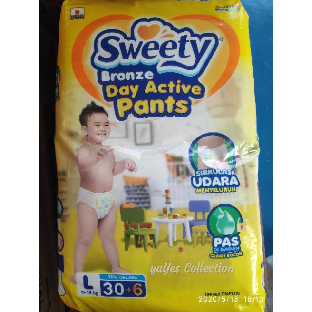 Popok bayi Sweety L 30 / L 28 bronze pants L32 / L28- diapering baby - pempers sekali pakai