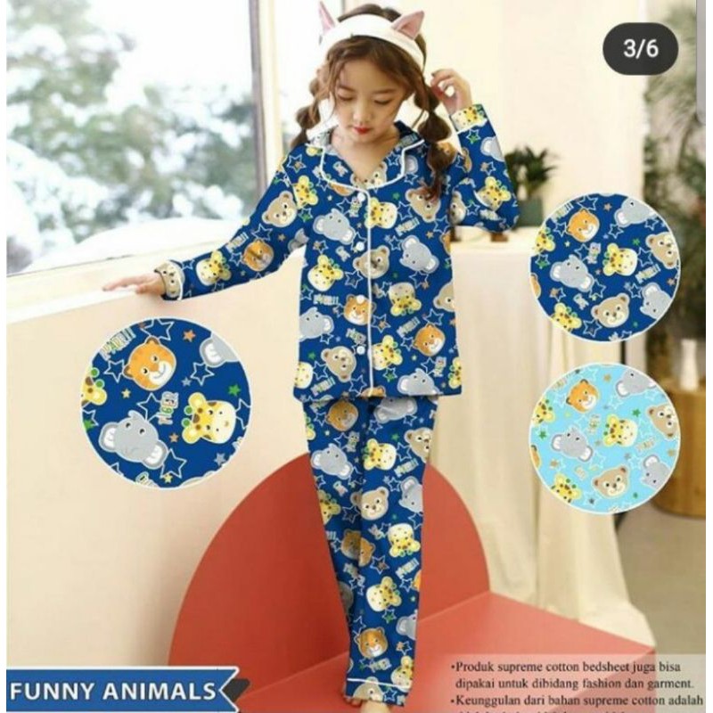 BAJU SETELAN ANAK/BAJU PIYAMA ANAK/BAJU TIDUR ANAK UKURAN 1-12 TAHUN