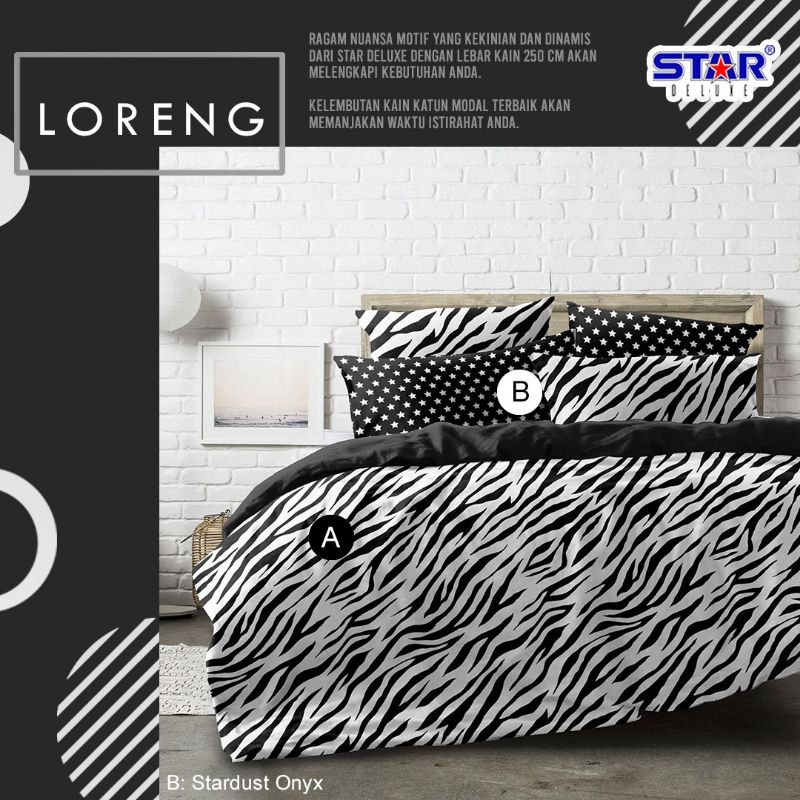 Sprei Set Cvc Motif Loreng Zebra Hitam Putih Coklat