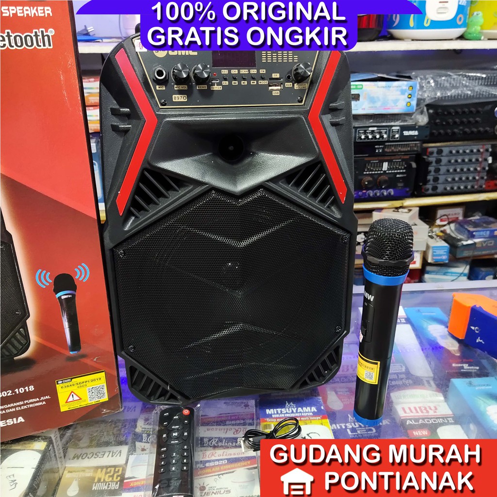 Speaker GMC 897O aktif portable 8 inch 8&quot; Bluethoot Meeting pengeras suara