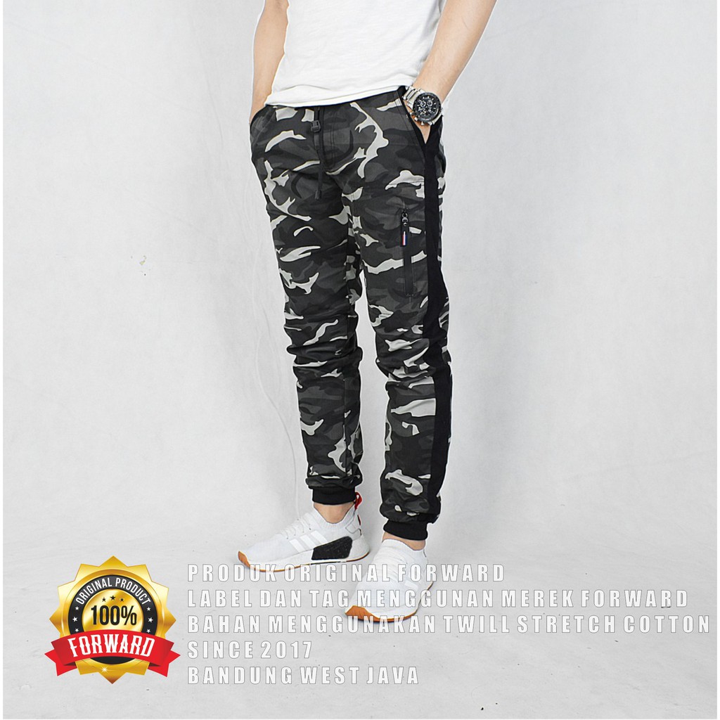 Celana Joger Pria Army Camo Loreng Pant Forward