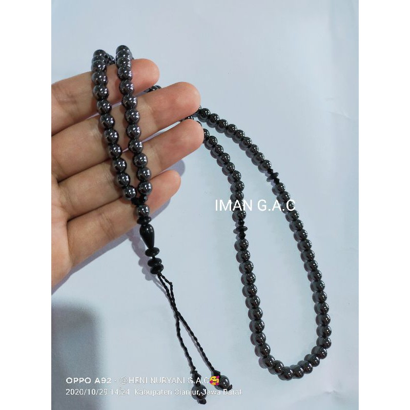 Tasbih batu blustin asli Natural 99 butir/tasbih blustin brustin oleh2 haji