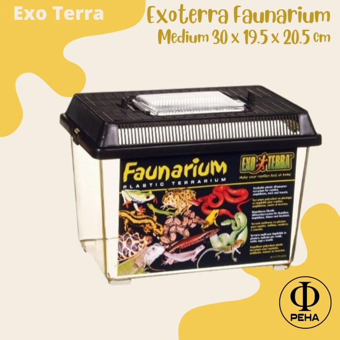 Exoterra Faunarium M Kandang Kotak Mika Box Reptil Gecko Ular Kodok