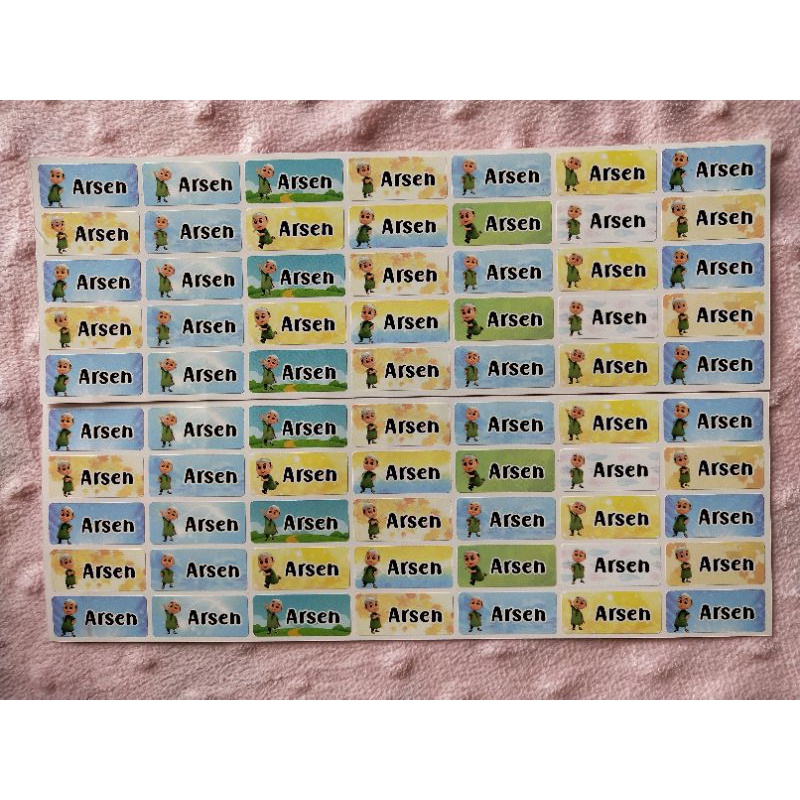 

Stiker nama waterproof anak cowok