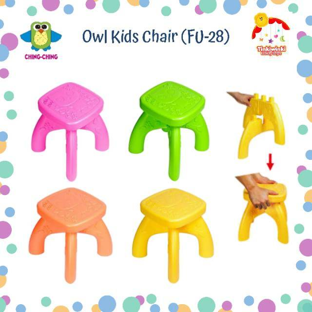 Ching-ching Owl Kids Chair Mixed Colors (FU-28) Kursi Anak