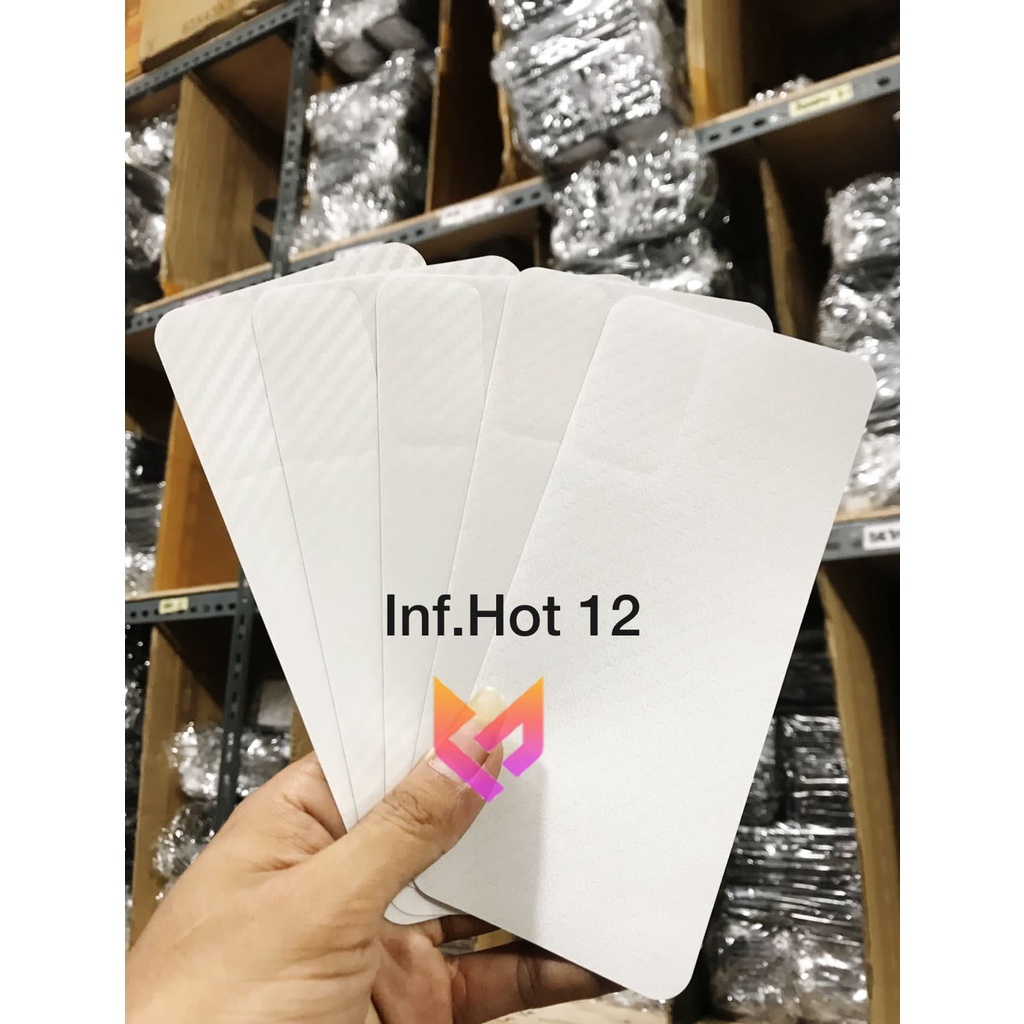 [NEW PROMO HOT] Skin Carbon For INFINIX HOT 12 / INFINIX HOT 12 PLAY Garskin Carbon Pelindung Anti Gores &amp; Anti Jamur Untuk Body Belakang Handphone Skin Carbon Premium