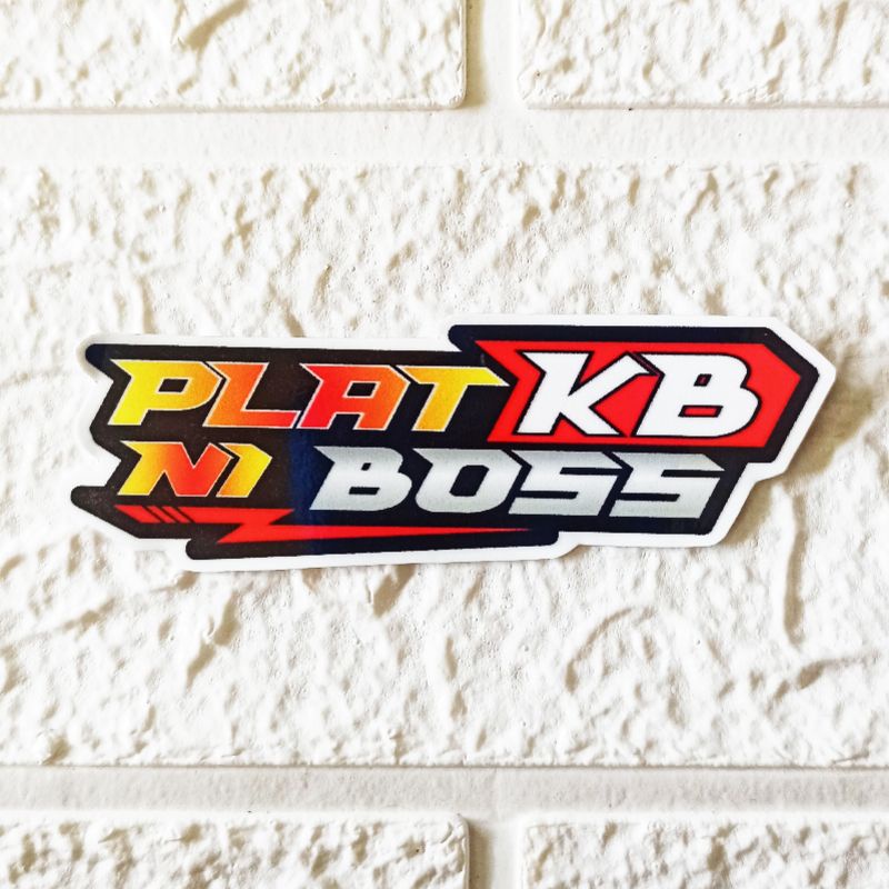 STIKER PLAT KB NI BOSS