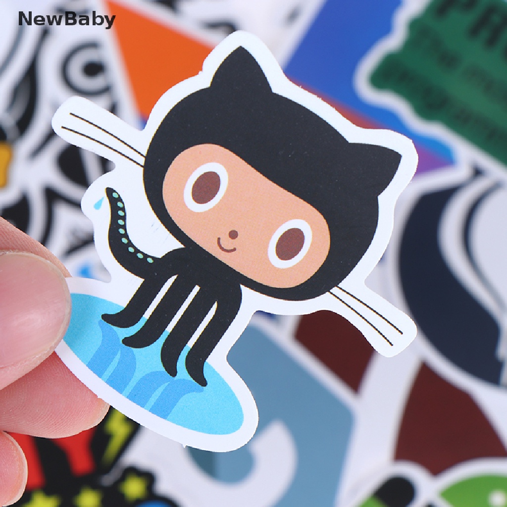 Newbaby 50 Pcs Sticker Decal Dekorasi Laptop Gitar DIY