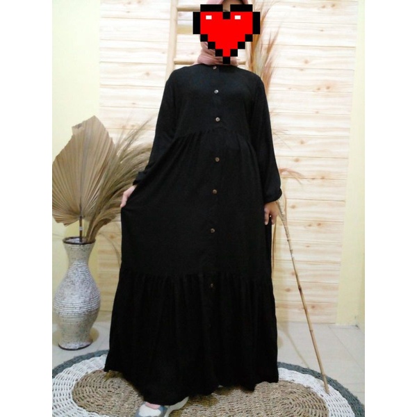 Baju Gamis Rayon Polos|| Terbaru Model Kekinian Full kancing