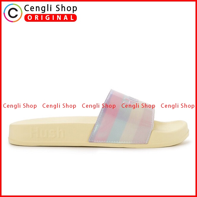 SANDAL SLIDE HUSH PUPPIES WANITA ORIGINAL CASUAL TERBARU KUNING HW01