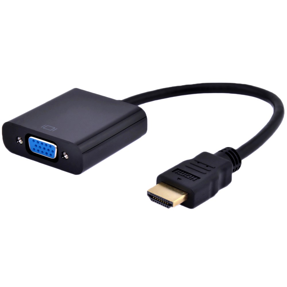Taffware Adapter HDMI ke VGA Female dengan Audio - HD008-1 - APIPCEBK Black