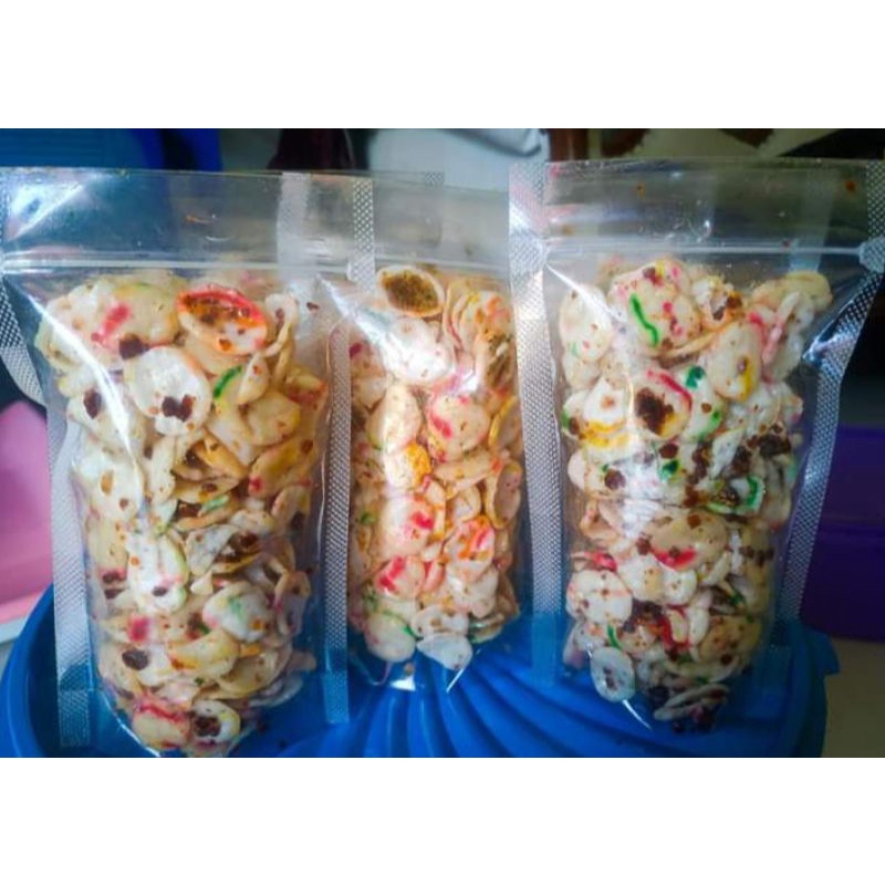 

Kerupuk Seblak bawang/daun jeruk