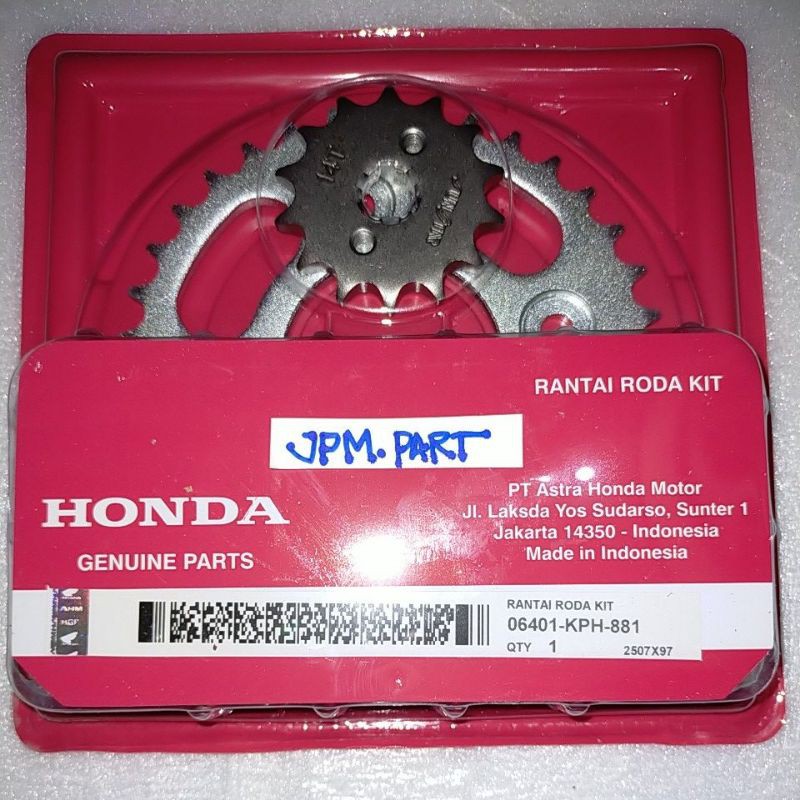 GEAR SET +RANTAI HONDA KHARISMA,SUPRA X 125