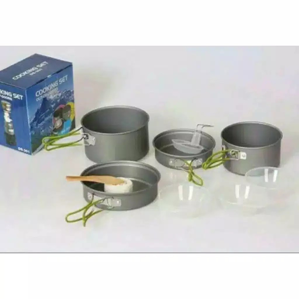 Paket Hemat Pus Gas Cooking ISI 4 Set DS301 &amp; Windproof Stove K203 Camping Outdor