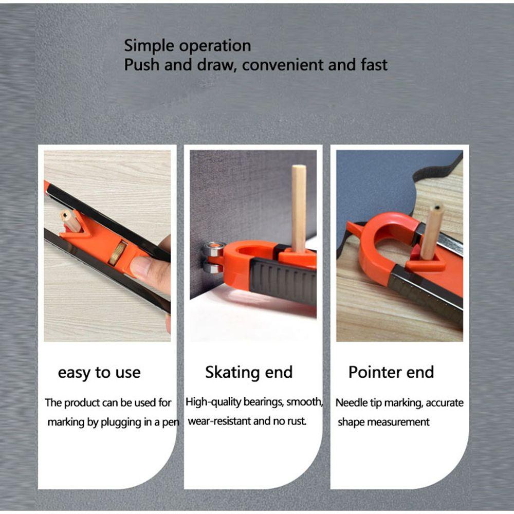 Lanfy Contour Gauge Multifungsi Engineer Woodworking Untuk Tile Irregular Radian Ruler