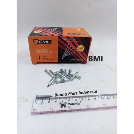 Paku Beton CAMEL 1Inch 2.5CM | Paku Tembok 1" Putih | Paku Galvanis