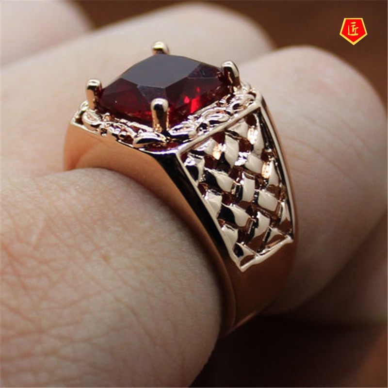 [Ready Stock]Fashion Personality Ruby Ring