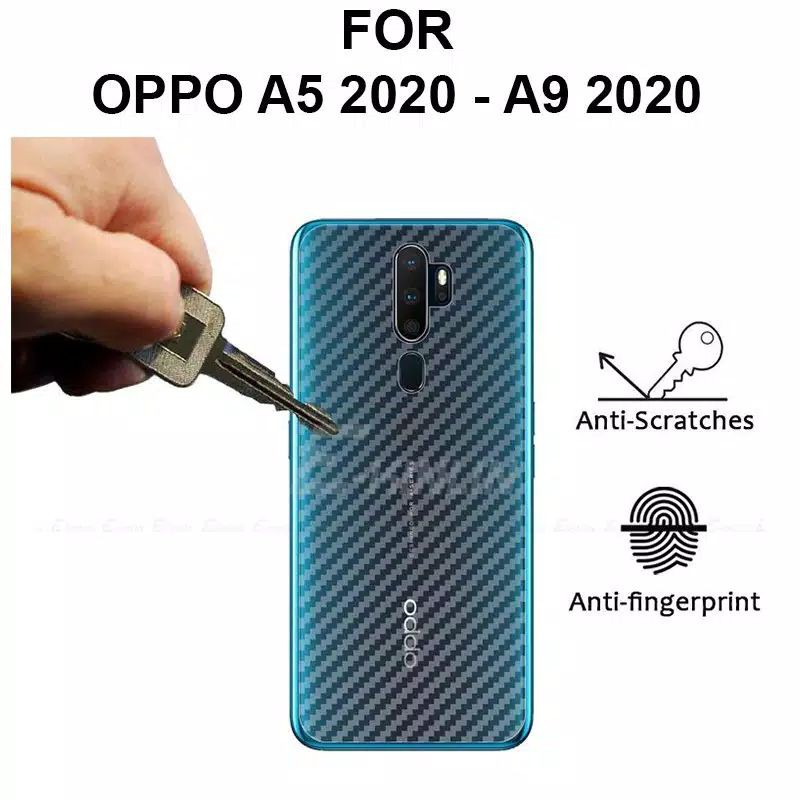 Skin Carbon Oppo A5 2020 A9 2020 A1K A3S A5S A7 A8 A9 A9X A11 A11K A12 A12S A15 A15S A16 A16S A16K A16E A17 A17K A31 A37 A39 A57 A59 A71 A83 A91 A32 A52 A72 A92 Garskin Anti Gores Belakang Handphone