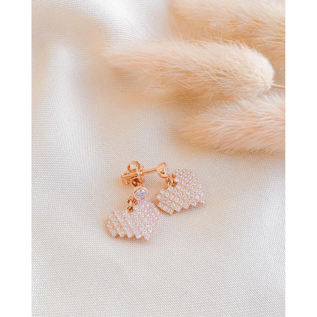 Anting Hati Gisel Mata Emas Asli 375