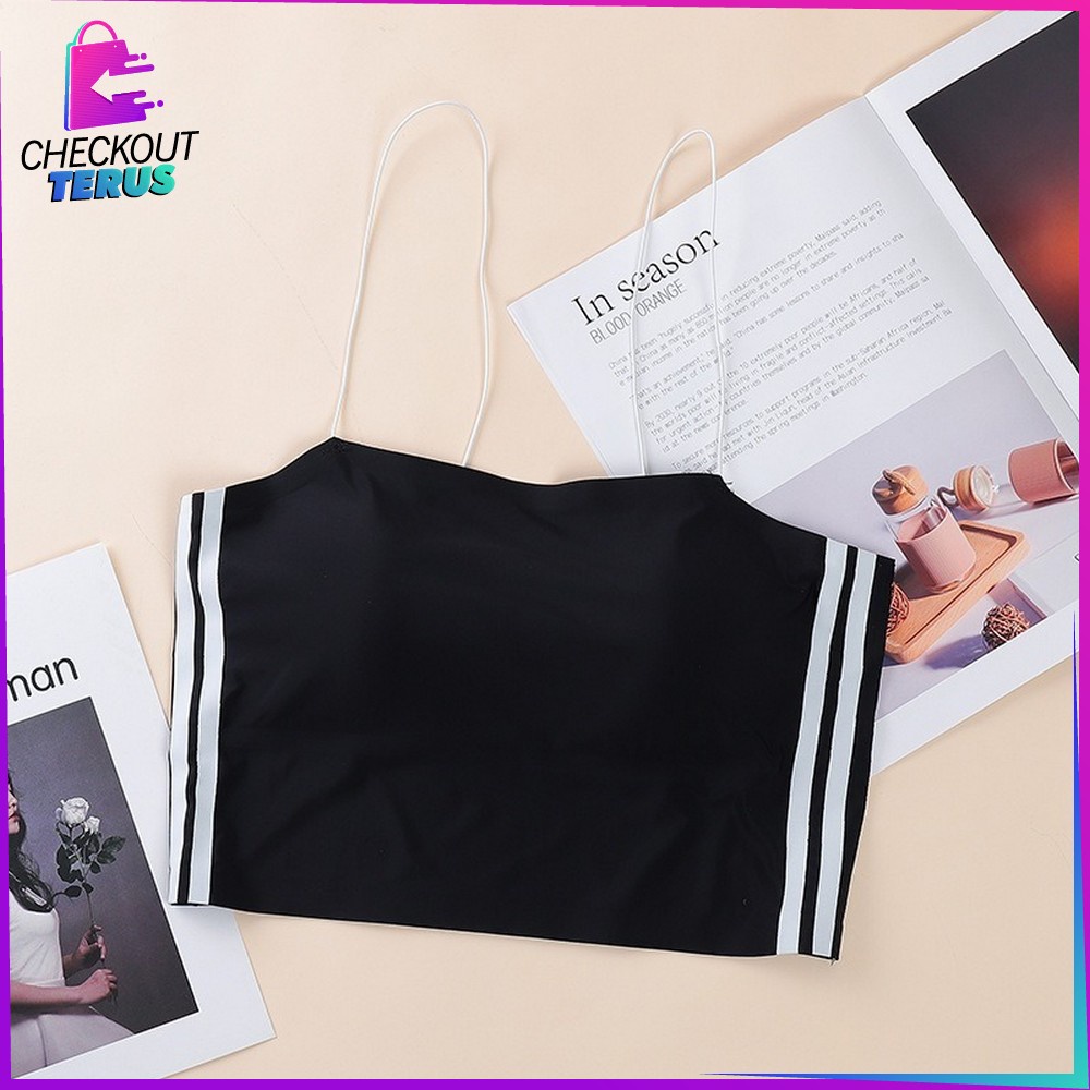 CT P103 Bra Kembem Wanita Crop Top Kembem Tali Wanita Pakaian Dalam Wanita Tank Top Wanita Pakaian Dalam Atasan Wanita