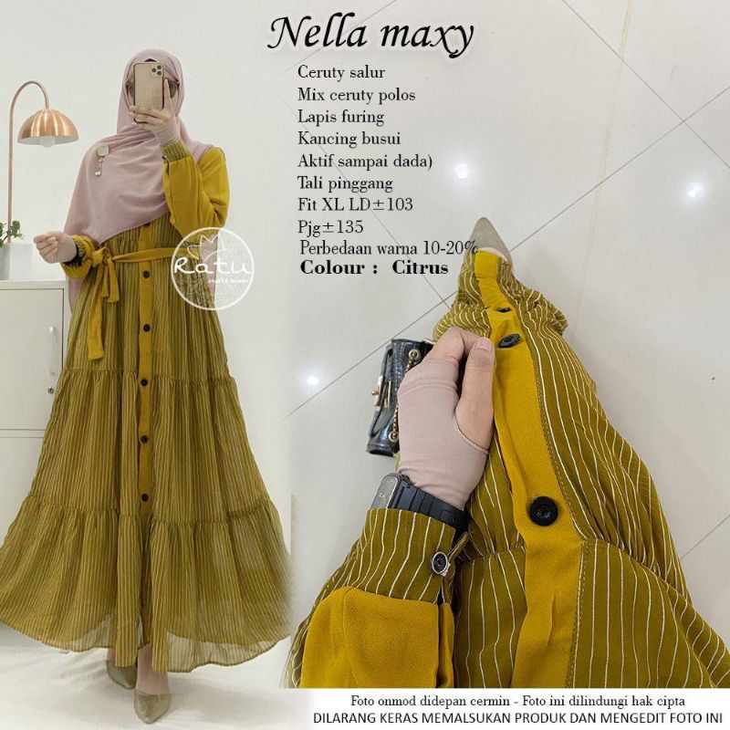 Nella Gamis Panjang Wanita by Ratu Mulabees