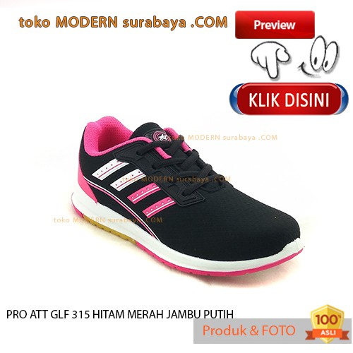 PRO ATT GLF 315 HITAM MERAH JAMBU PUTIH sepatu olahraga wanita kets sneakers