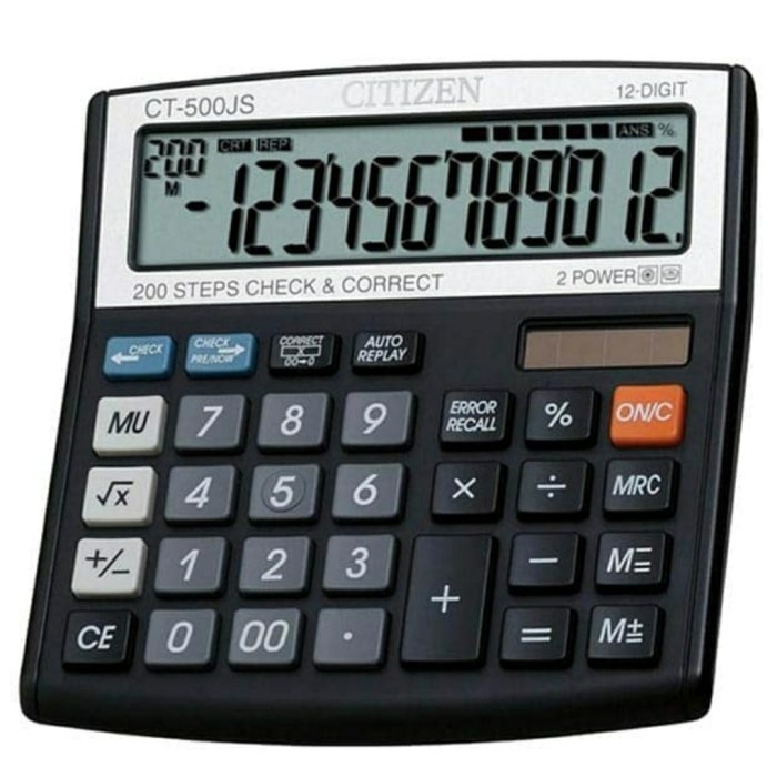 

KALKULATOR CHECK & CORRECT CITIZEN CT 500JS / Calculator Cek Ulang