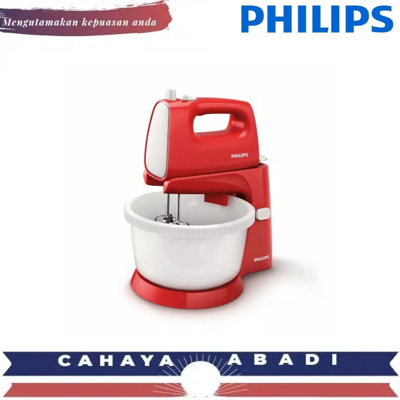 MIXER PHILIPS / STANDING MIXER PHILIPS HR1559 / HR 1559 / HR-1559 [STAND MIXER] RESMI - MERAH
