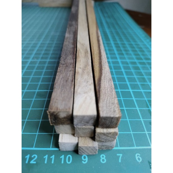 Kayu Jati 1cm x 1cm x 5cm - 35cm sabukan lis Jati Asli perhutani tpk oven bukan Jati Belanda 1cm x 1