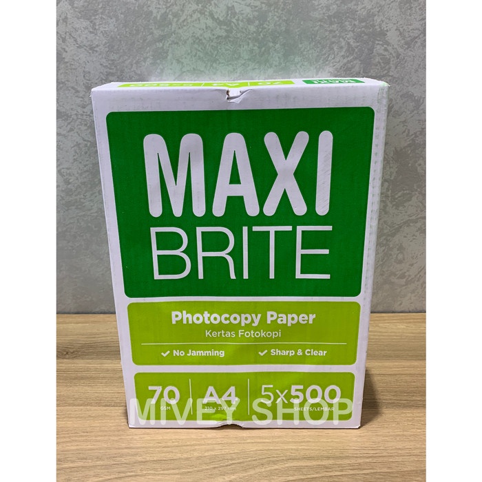 

kertas- kertas hvs maxi brite a4 70gr -kertas.