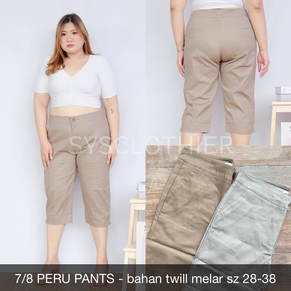 CELANA BAHAN WANITA 7/8 PERU PANTS  - SYSCLOTHIER