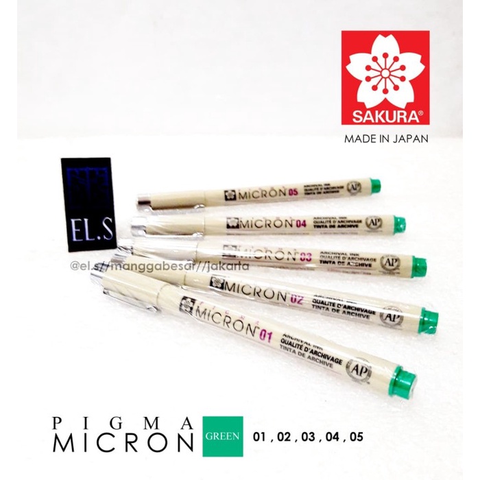 

Gilaa!!! Sakura Pigma Micron Green Murah
