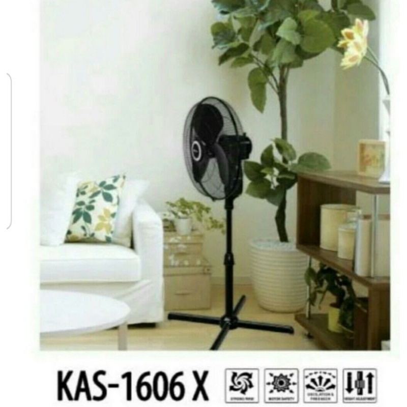 Miyako Stand Fan 16 Inch KAS 1606 X - Warna Hitam