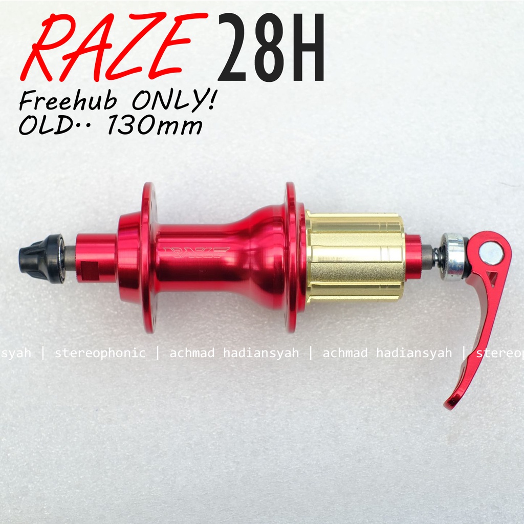 NEW.. Belakang ONLY FreeHub RAZE OLD 130mm 28 Hole Bearing FreeHub OLD 130mm Freehub 28H Freehub 28 