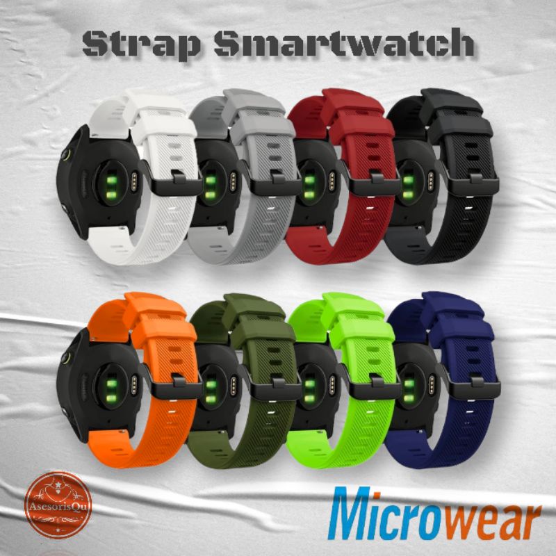 Strap Silicone 22mm Microwear L5 L7 L8 L9 L11 L13 L13C L15 L16 L19 DT78 DT95 Silikon Tali Jam Tangan
