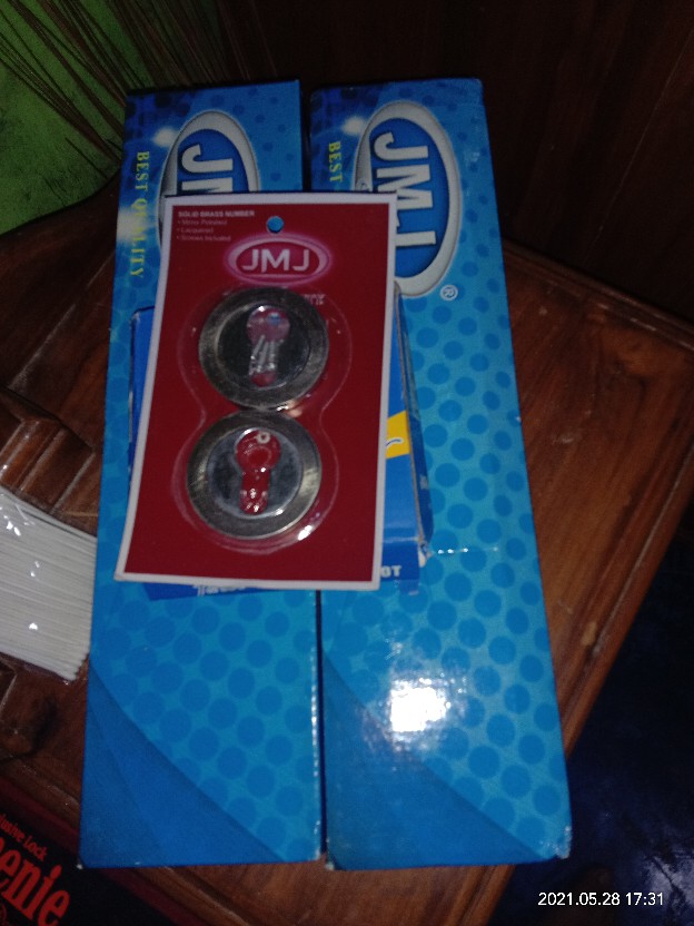 Pull Handle Tarikan Kunci Pintu Rumah Dua Mahoni Kotak Gepeng + Body Pelor + Ring Kunci