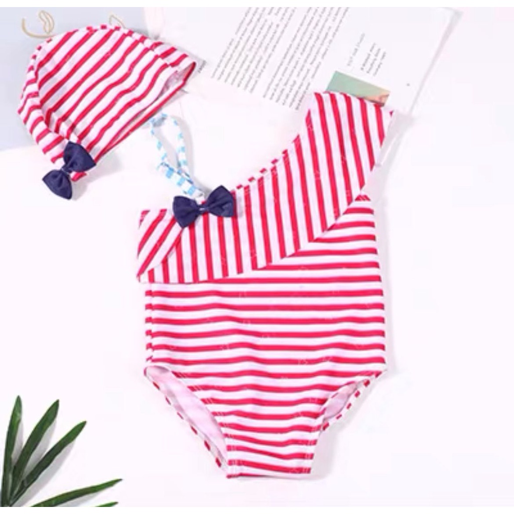 BAJU RENANG MERMAID IKAN DUYUNG RAINBOW PELANGI BIKIN SET SWIMSUIT ANAK PEREMPUAN BALITA BAYI IMPOR