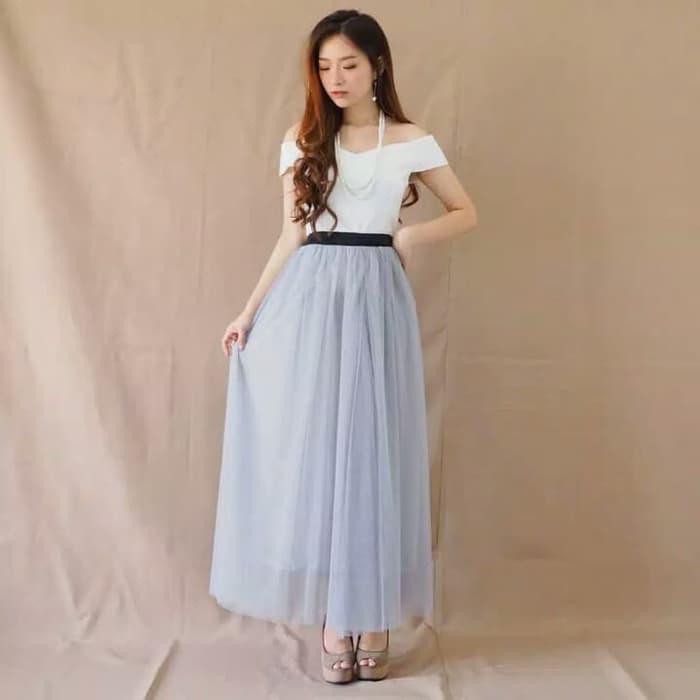Rok Tutu Panjang/Long Tutu Skirt/Rok Panjang Wanita/Tutu Skirt Dewasa - Hitam .
