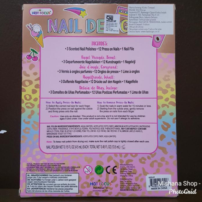 KUKU PALSU WANGI 3D KITTY SCENTED NAIL DELIGHT DAN 3 KUTEK WANGI ANAK