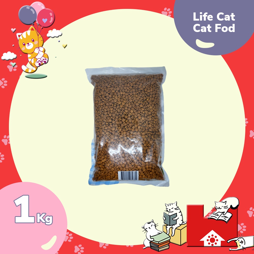 Lifecat food 1kg - Makanan kucing Life cat repack 1kg