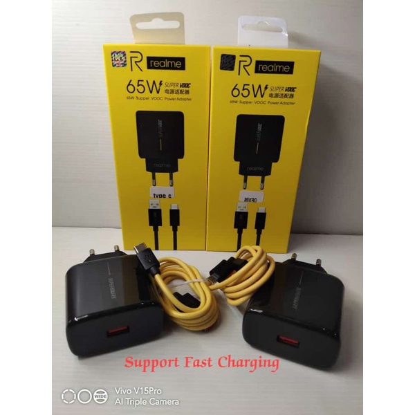 Charger/Travel Charger Original Realme 65w Superdart Support Fast Charging