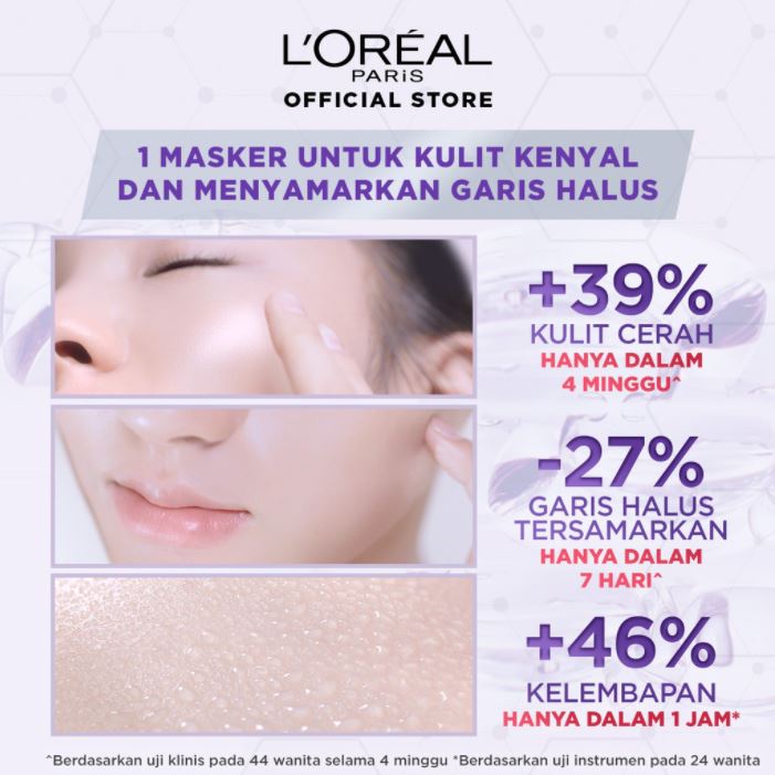 Loreal Paris Revitalift Freshmix SheetMask / Masker Wajah (Untuk Kulit Cerah dan Kenyal)