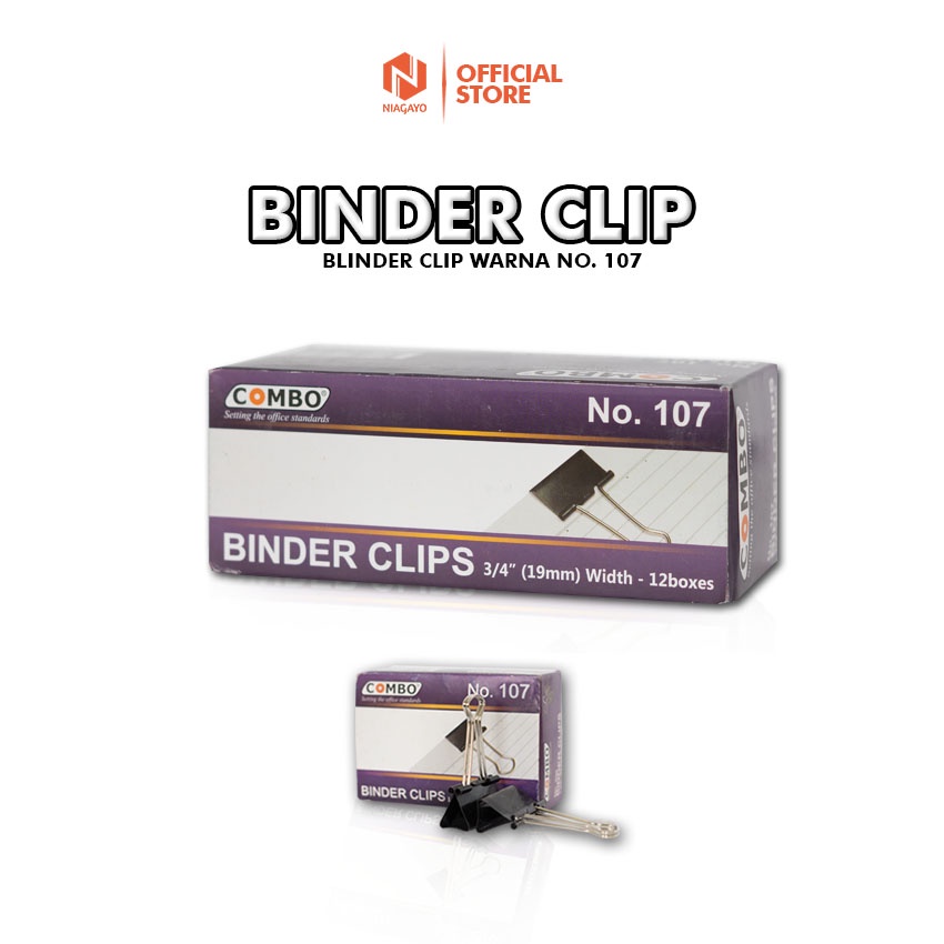 

Binder Clip No 107 Clips Kertas Hitam Ukuran Kecil Jual Ecer Satuan