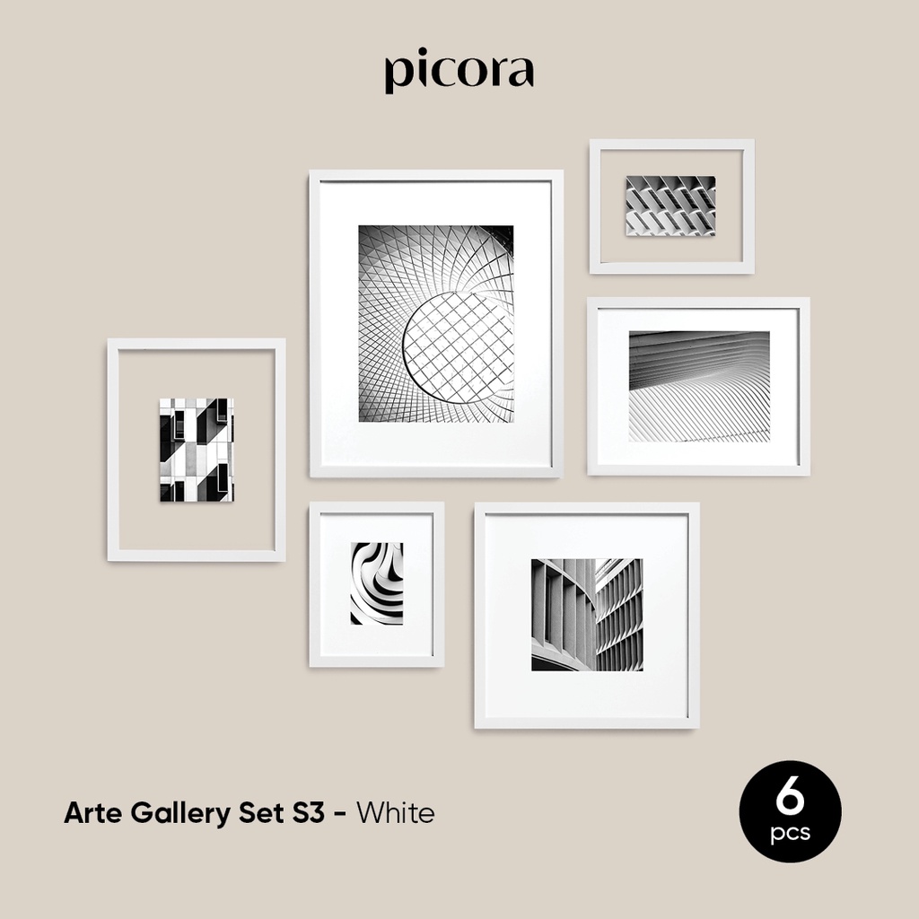 PICORA ARTE Gallery Set S3-Frame Pigura Bingkai Foto Dinding-6pcs